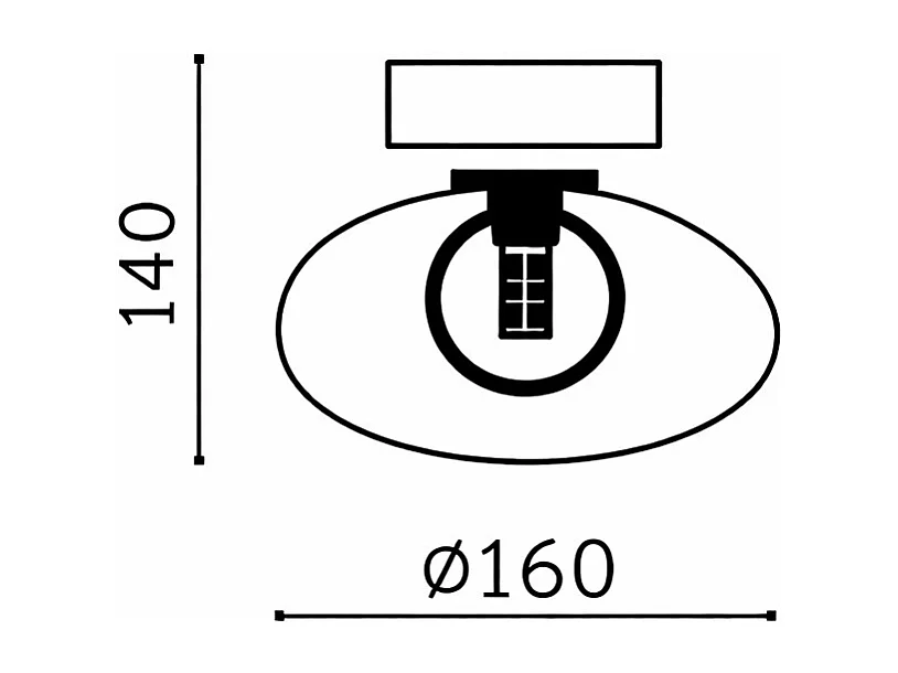 Plafonnier aluminium Hassi Gris