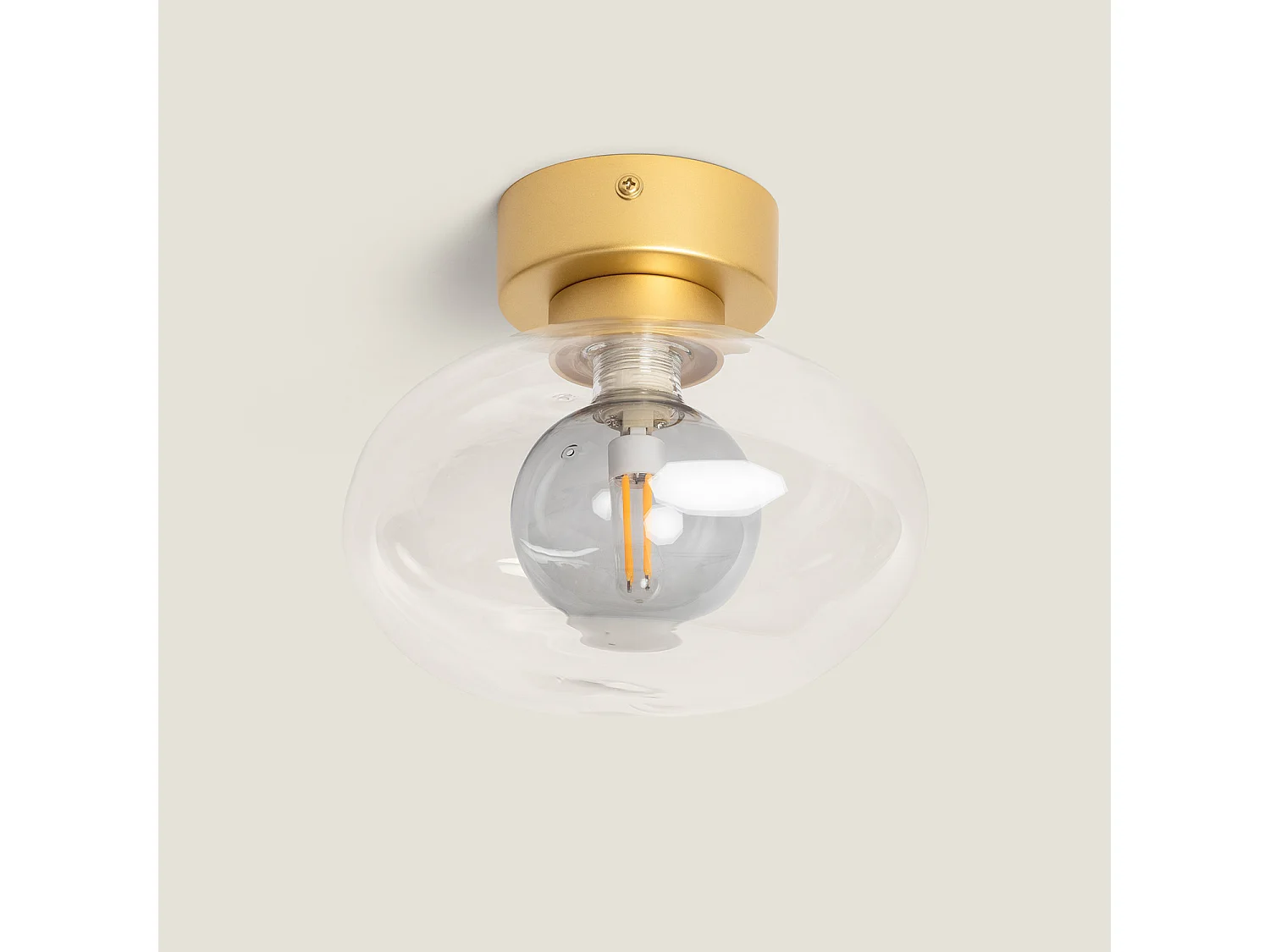 Lampada da Soffitto Alluminio Hassi Grigio