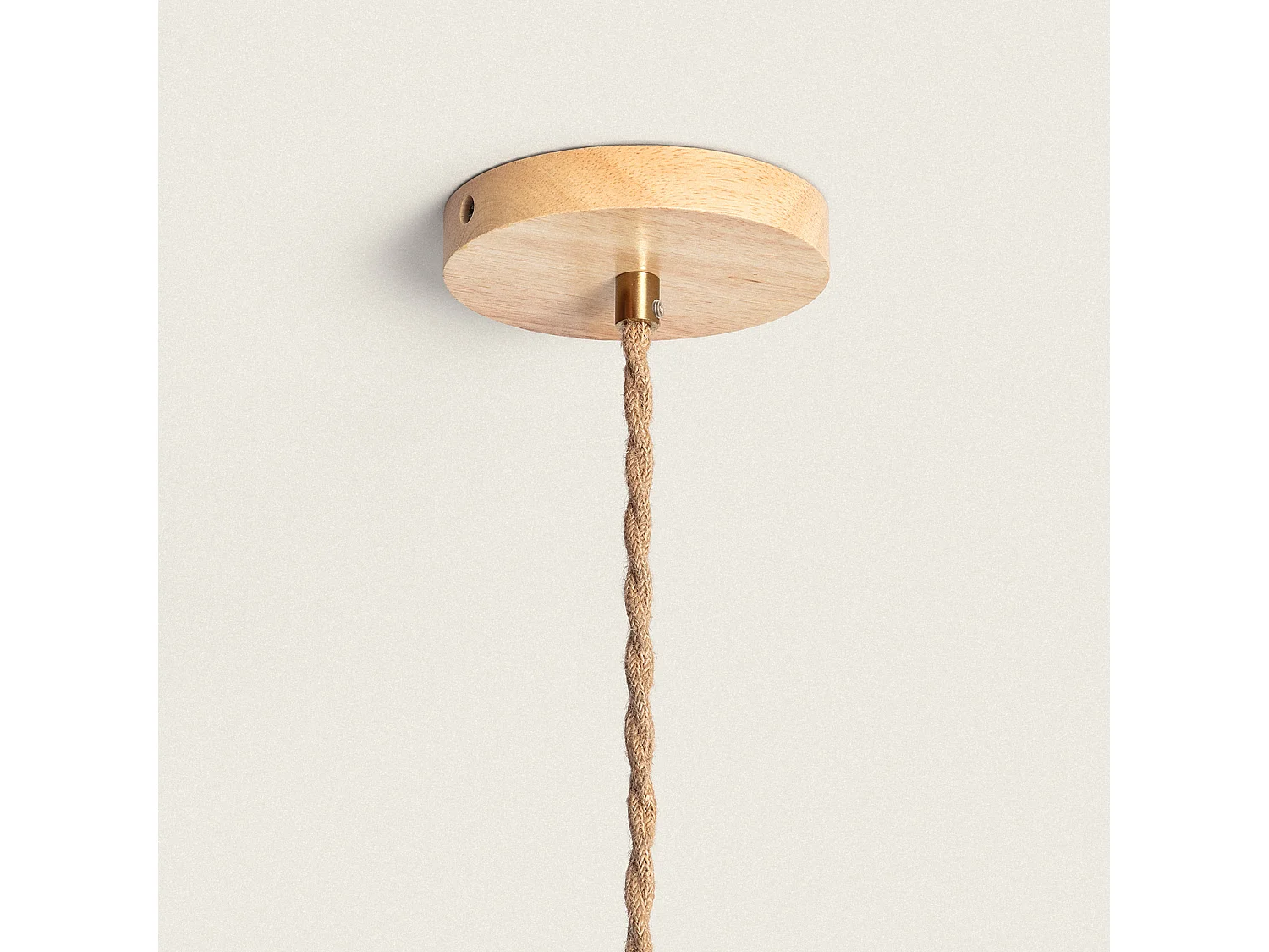 Suspension Bois et Tissu Luanda Orange