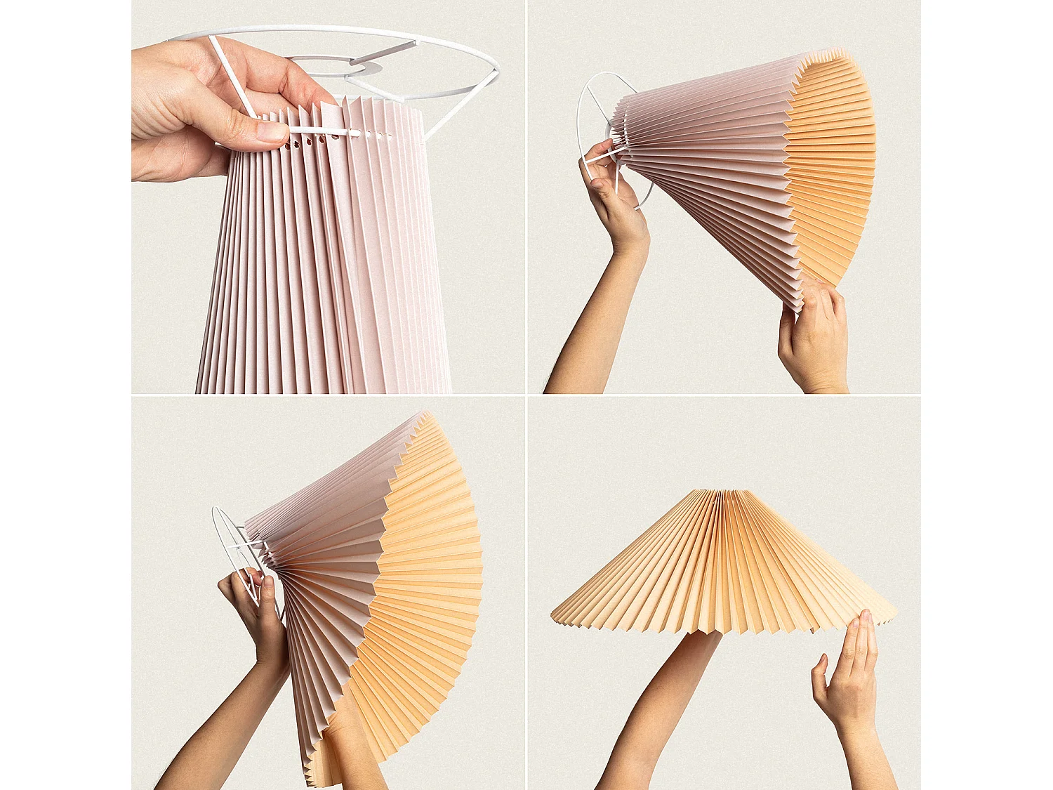 Suspension Bois et Tissu Luanda Orange