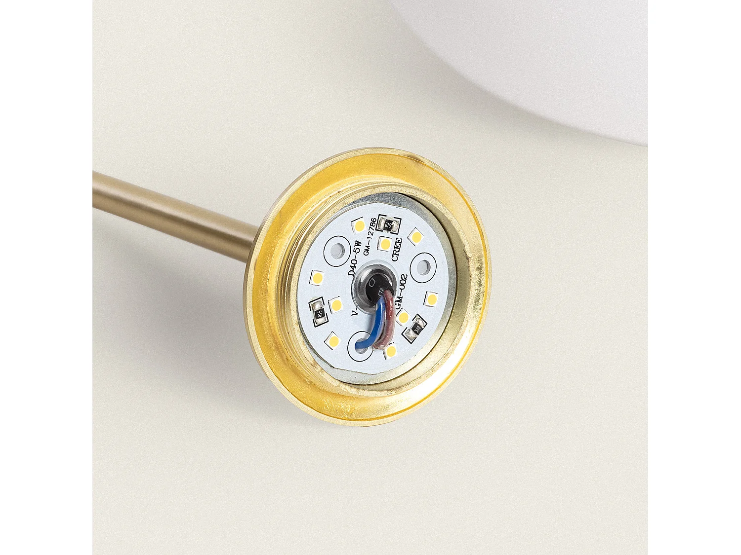 Lampada a Sospensione LED 9W Metallo e Vetro Keyla Oro