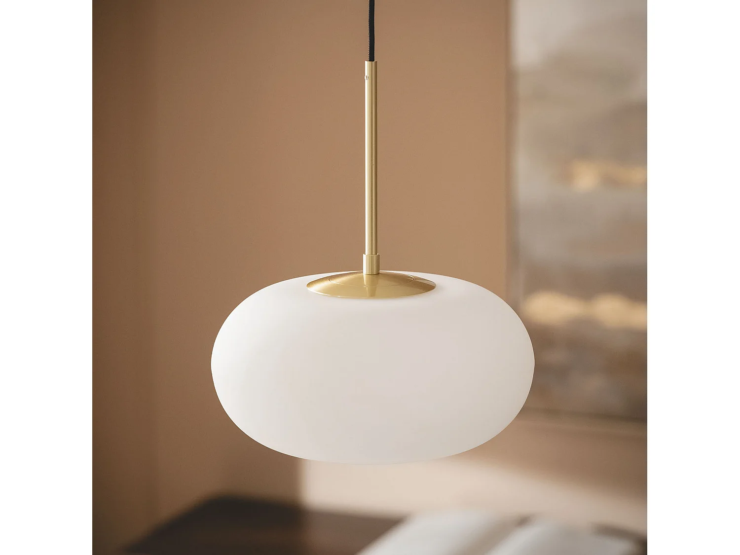 Suspension LED 9W Métal et Verre Keyla Doré