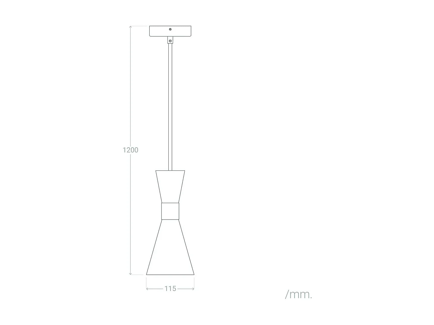 Suspension Métal Jigger Blanc