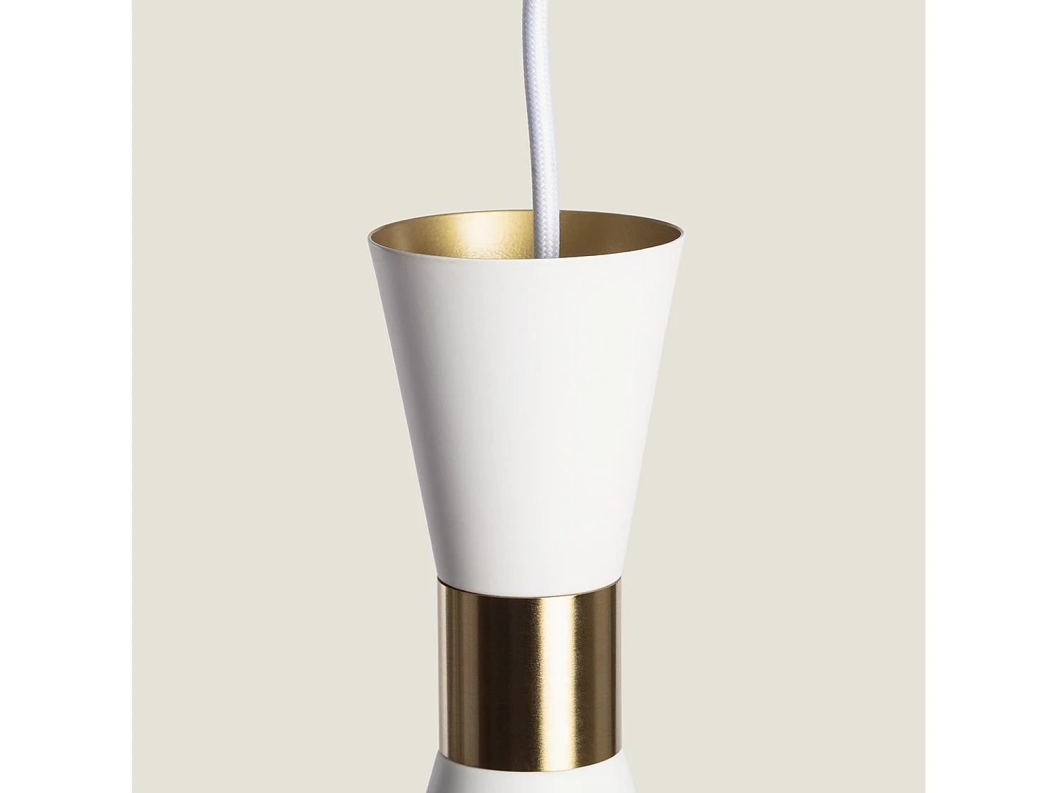 Suspension Métal Jigger Blanc