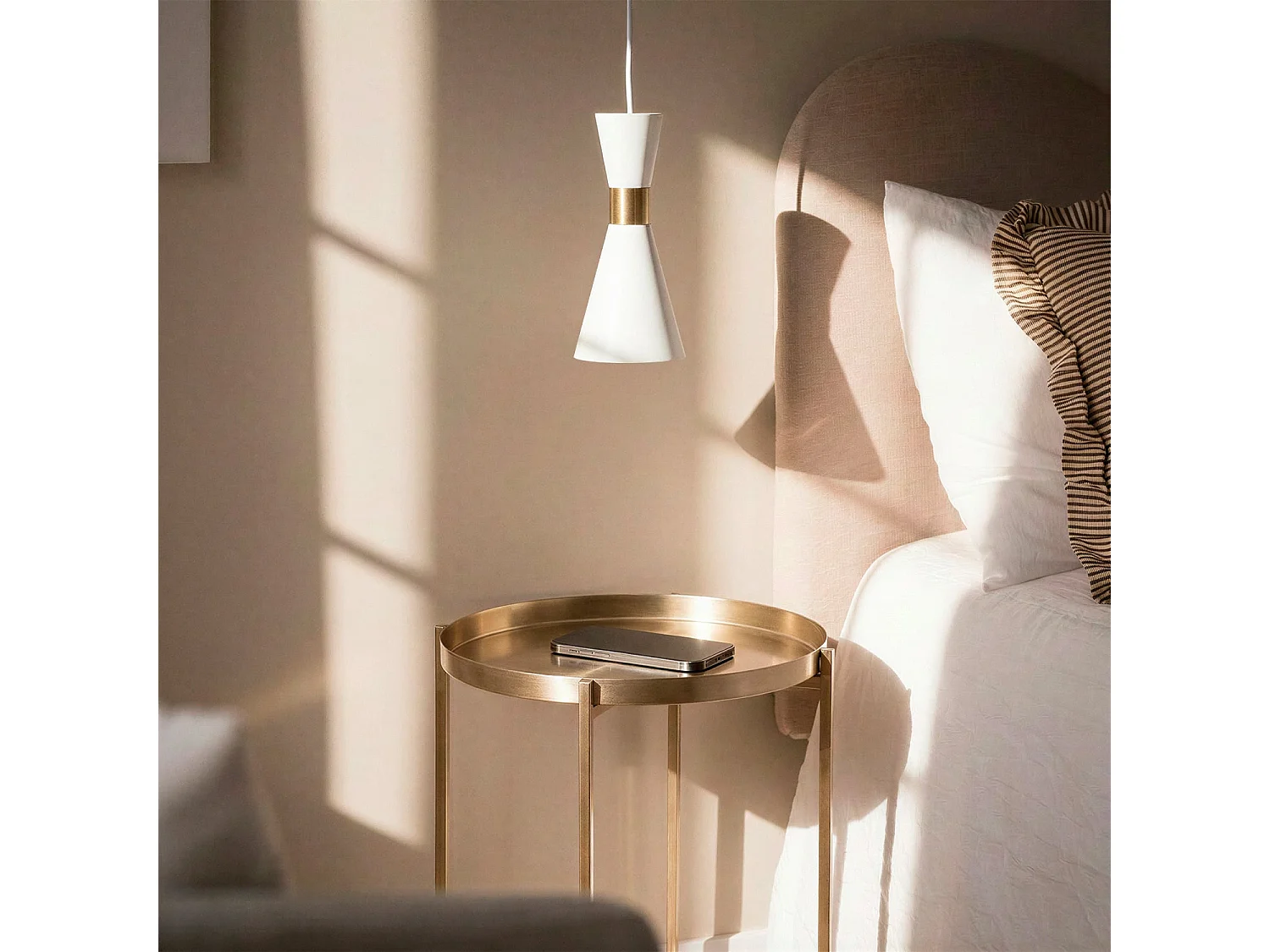 Lampada a Sospensione Metallo Jigger Bianco