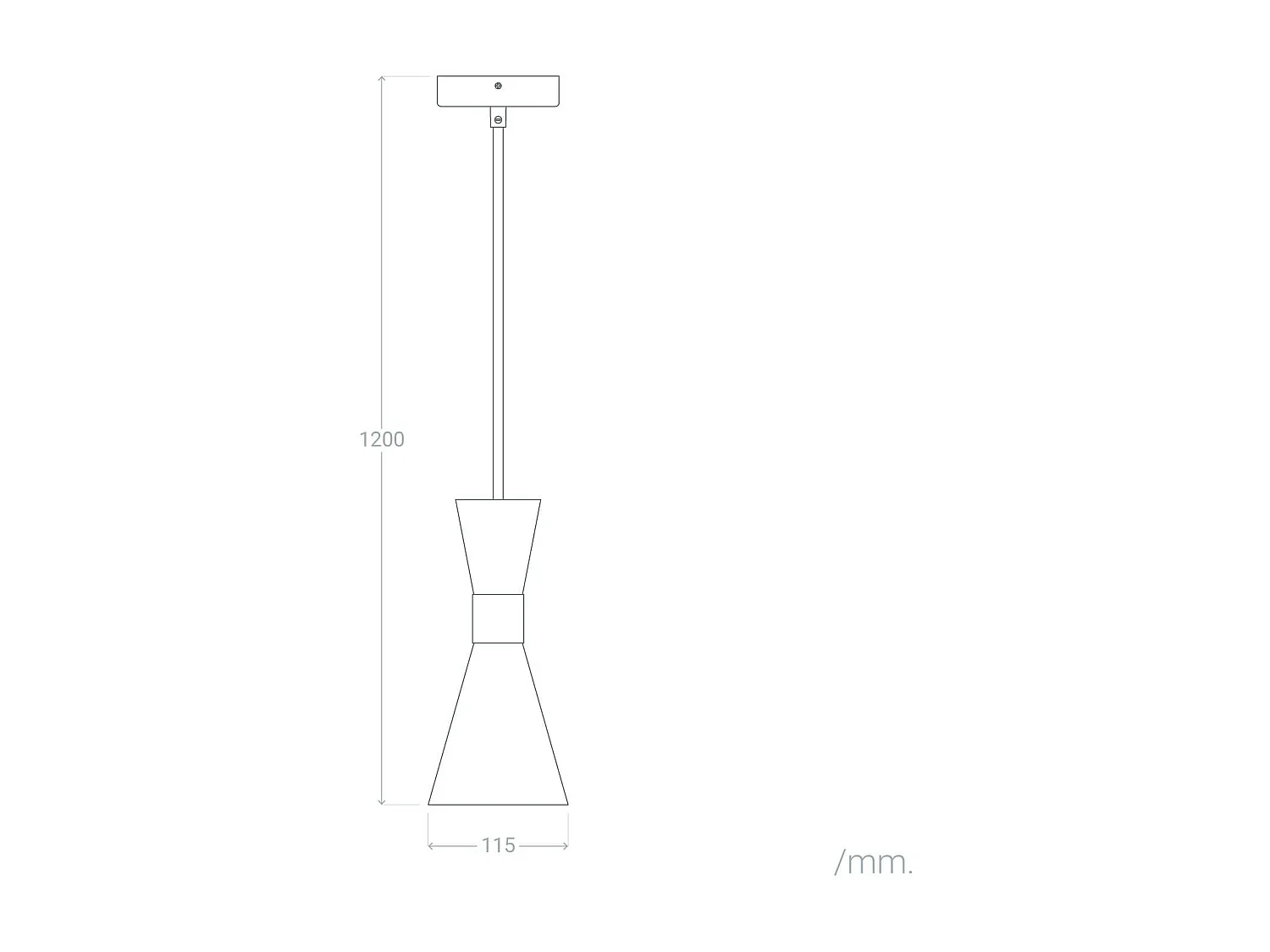 Lampada a Sospensione Metallo Jigger Bianco