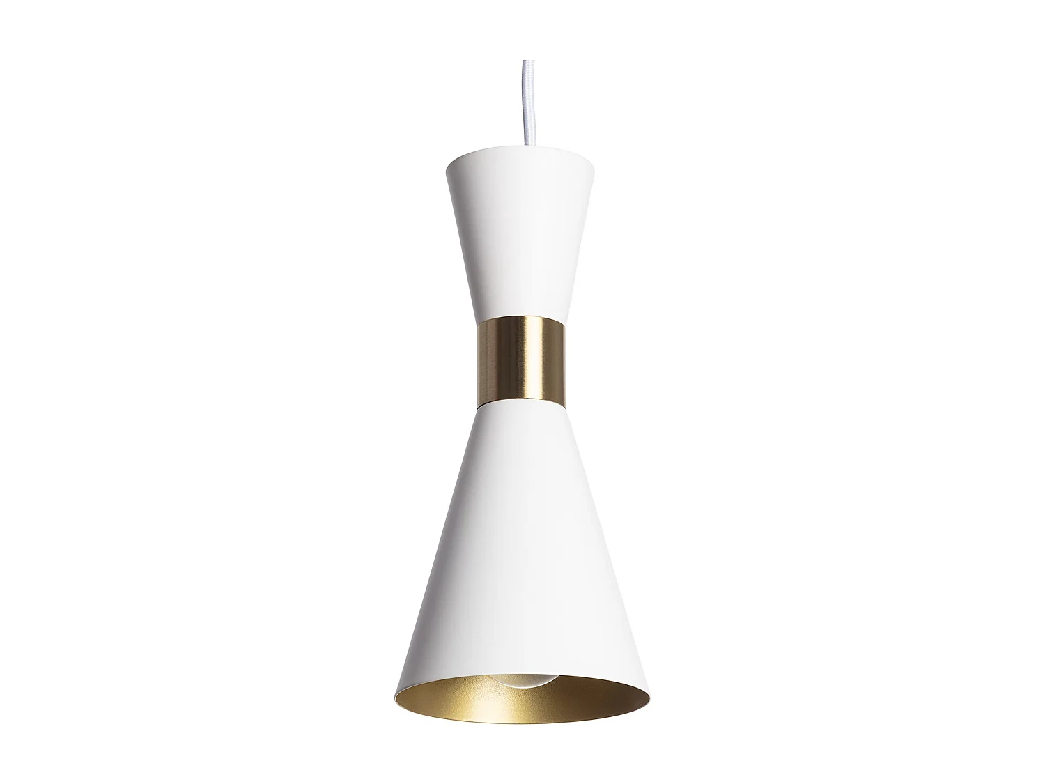 Lampada a Sospensione Metallo Jigger Bianco