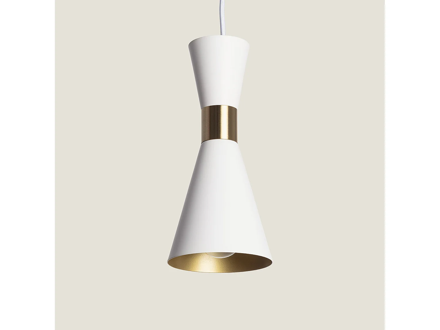 Lampada a Sospensione Metallo Jigger Bianco