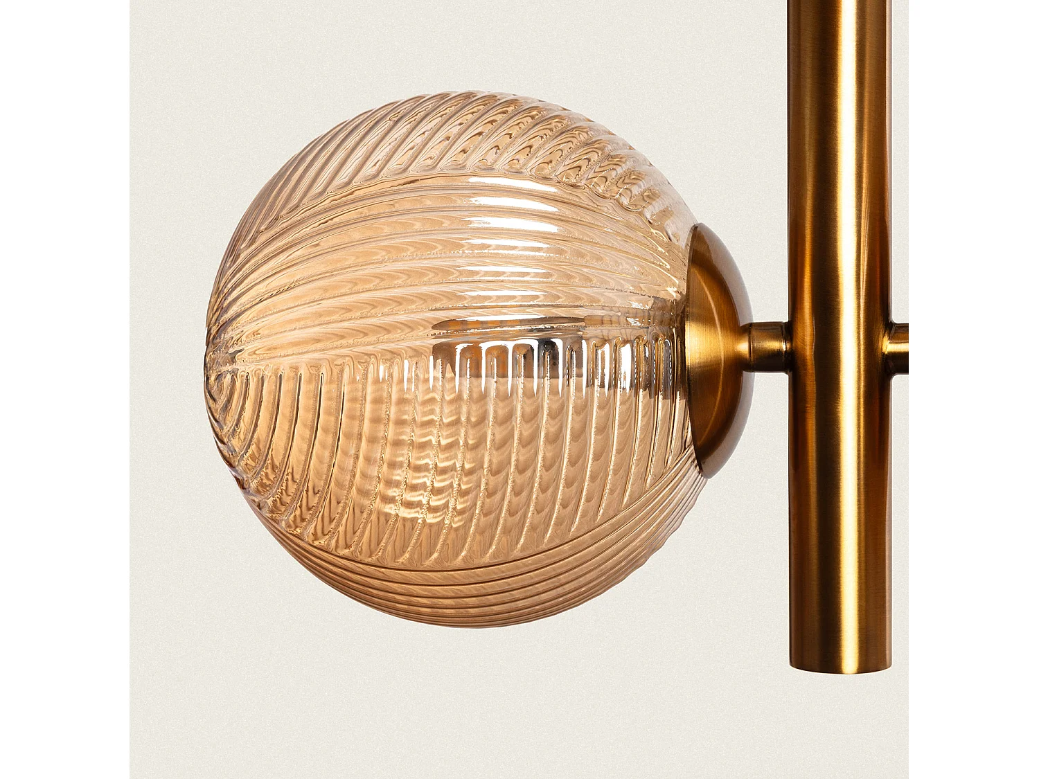 Lámpara Colgante Metal y Cristal Dayla Ámbar