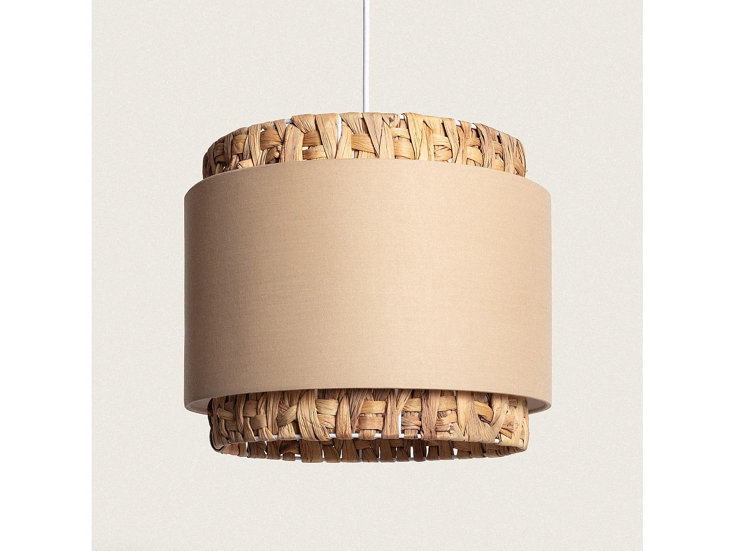 Lampada Sospensione Fibre Naturali Orleans Verde Celadon