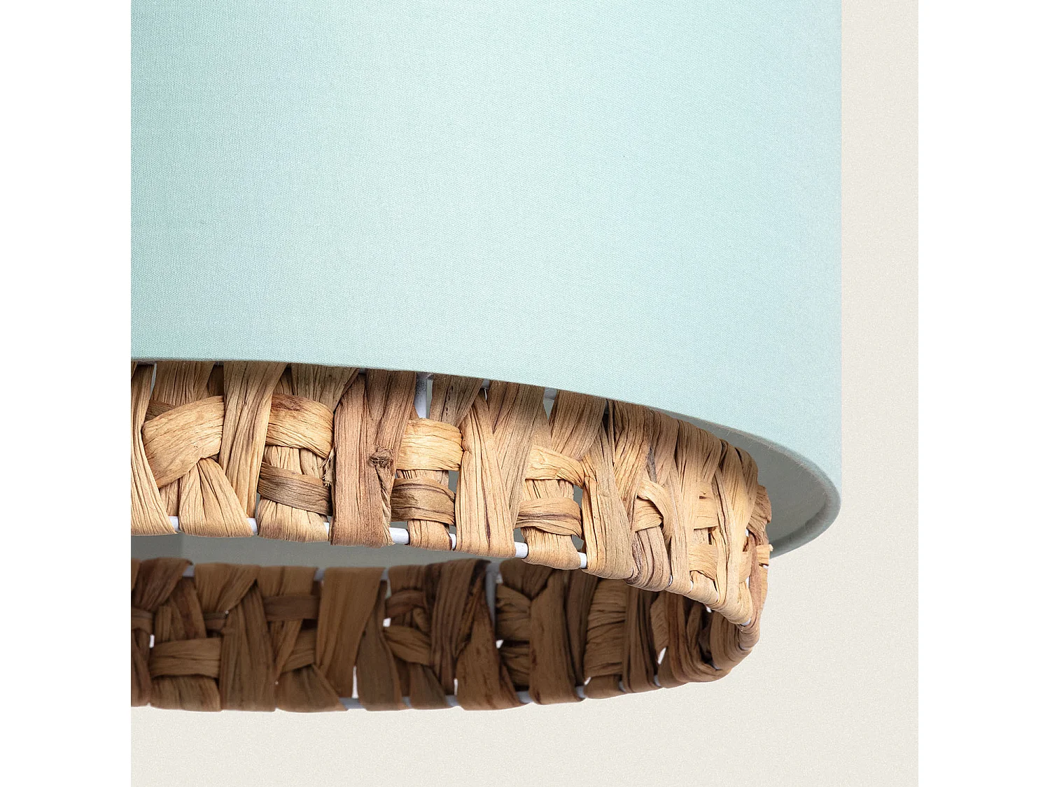 Lampada Sospensione Fibre Naturali Orleans Verde Celadon