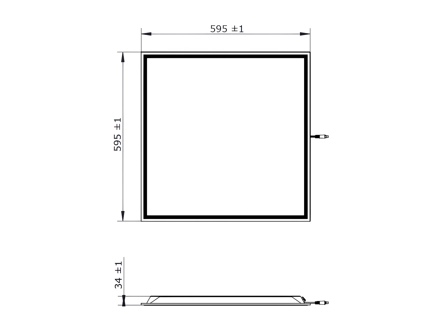 Panel LED 60x60 cm 36W 4300 lm Color de Luz Seleccionable 3000K - 4000K - 6000K Seleccionable (Cálido-Neutro-Frío)