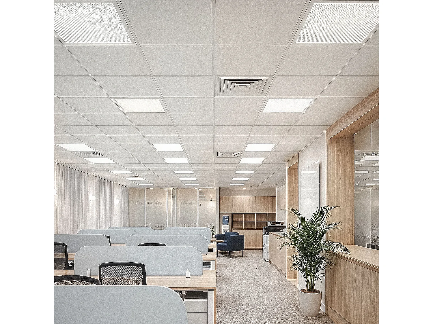 Panel LED 60x60 cm 36W 4300 lm Color de Luz Seleccionable 3000K - 4000K - 6000K Seleccionable (Cálido-Neutro-Frío)
