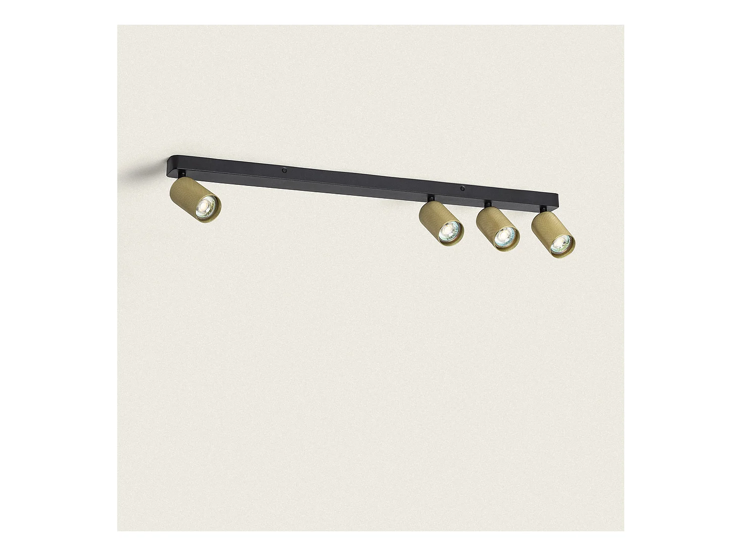 Plafonnier Aluminium Breixo 4 Spots Doré