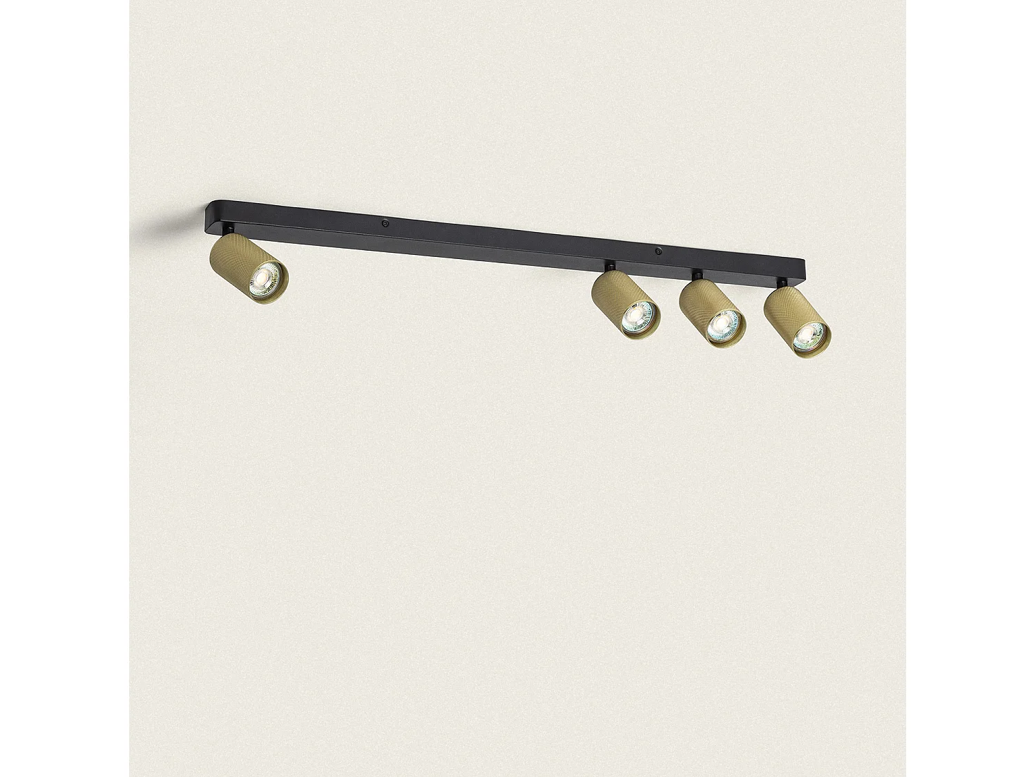 Plafonnier Aluminium Breixo 4 Spots Doré