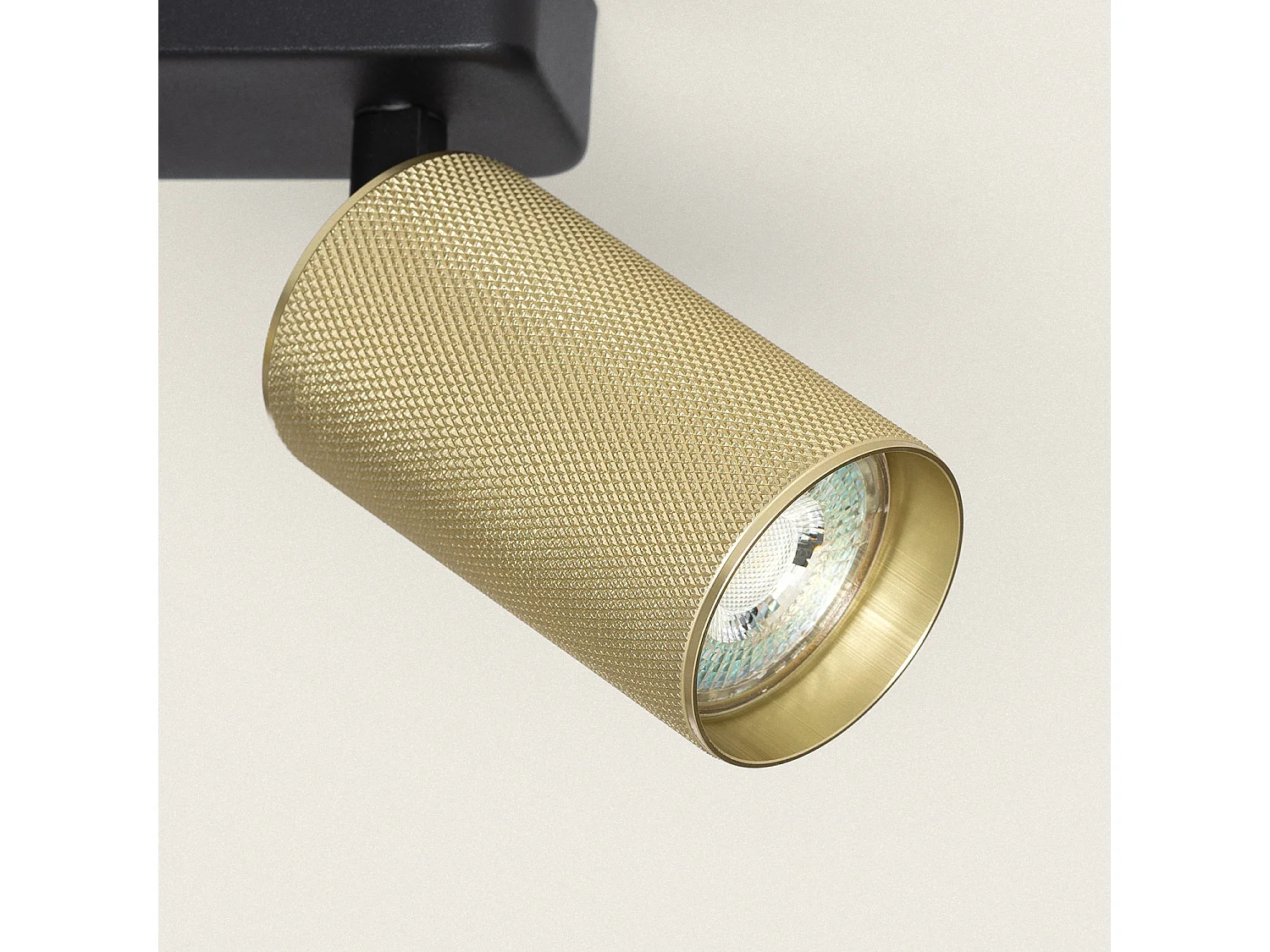 Plafonnier Aluminium Breixo 4 Spots Doré