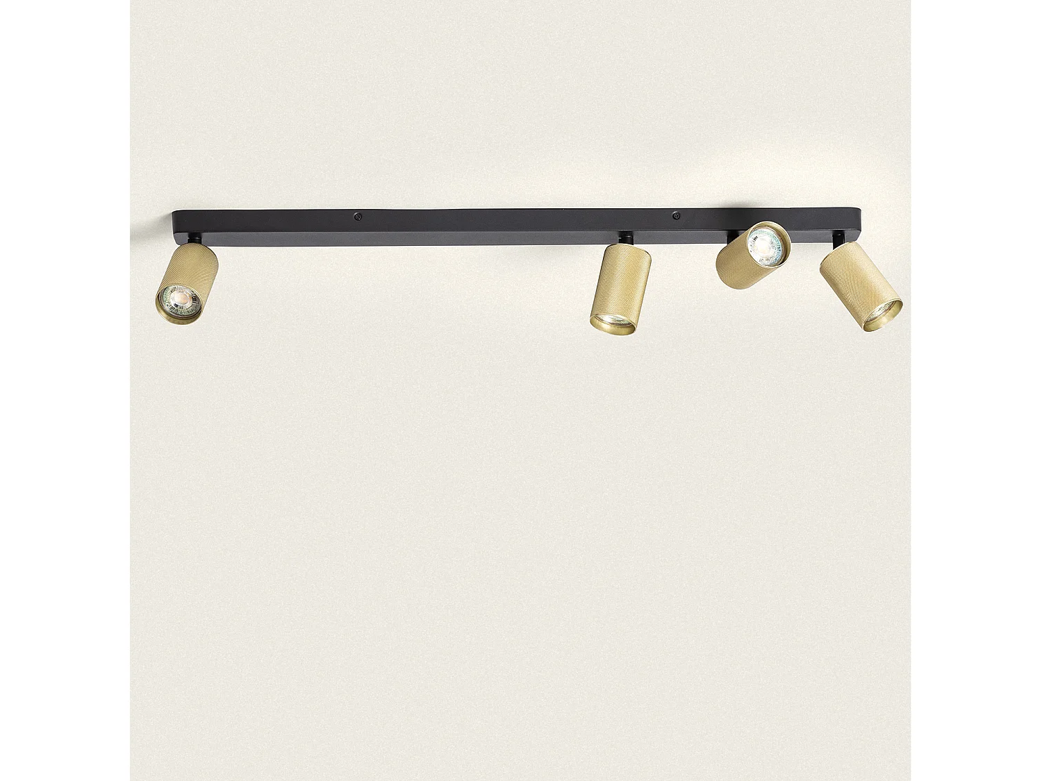 Lampada da Soffitto Alluminio Breixo 4 Faretti  Oro