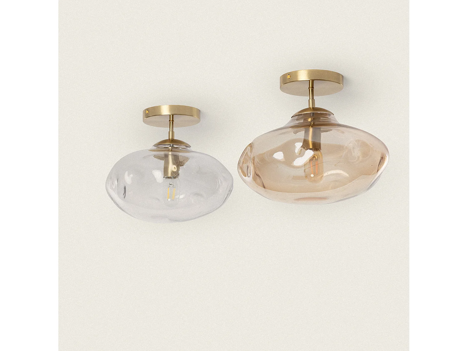 Lampada da Soffitto Metallo e Vetro Halych Trasparente