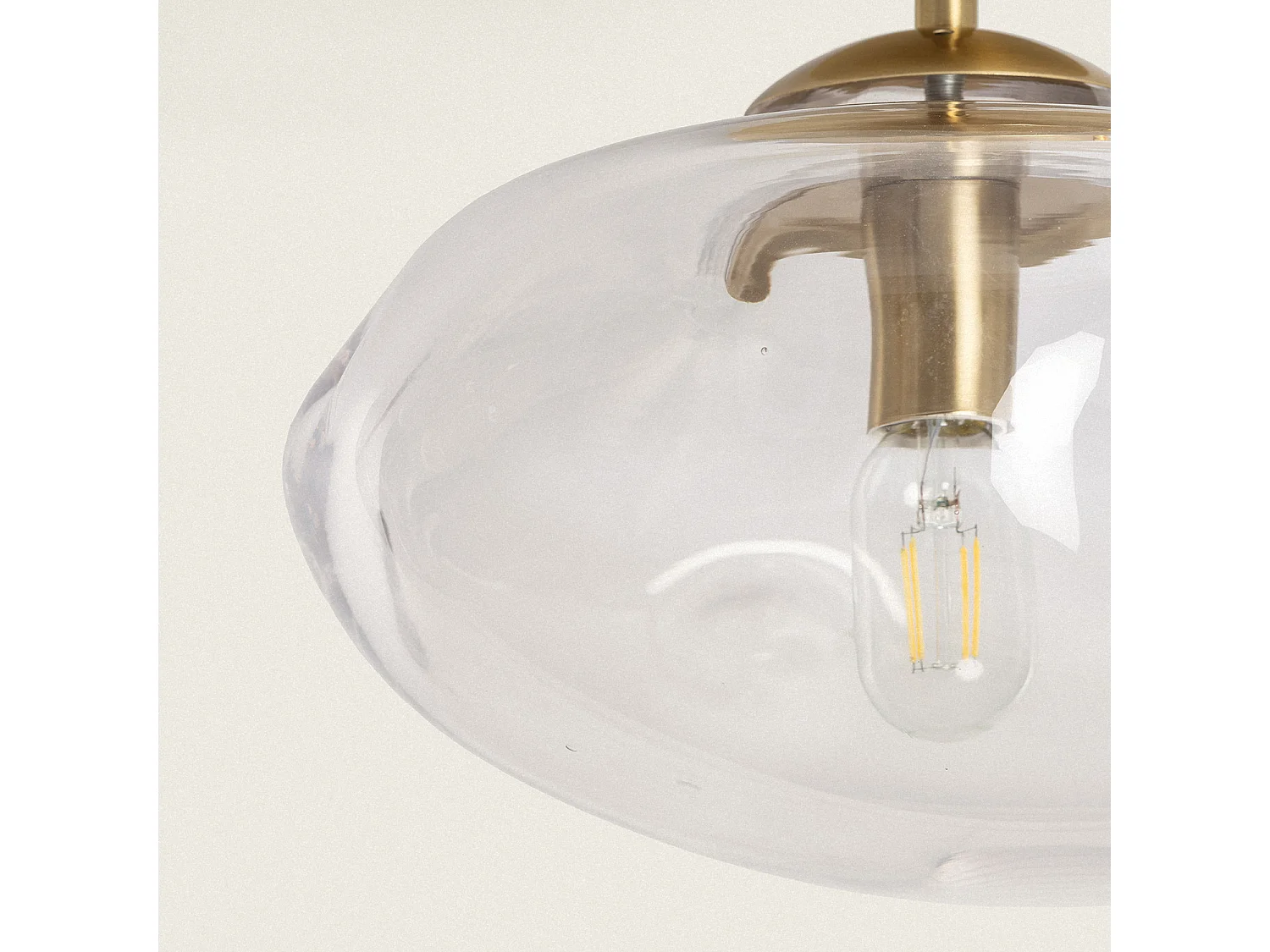 Plafonnier Métal et Verre Halych Transparent