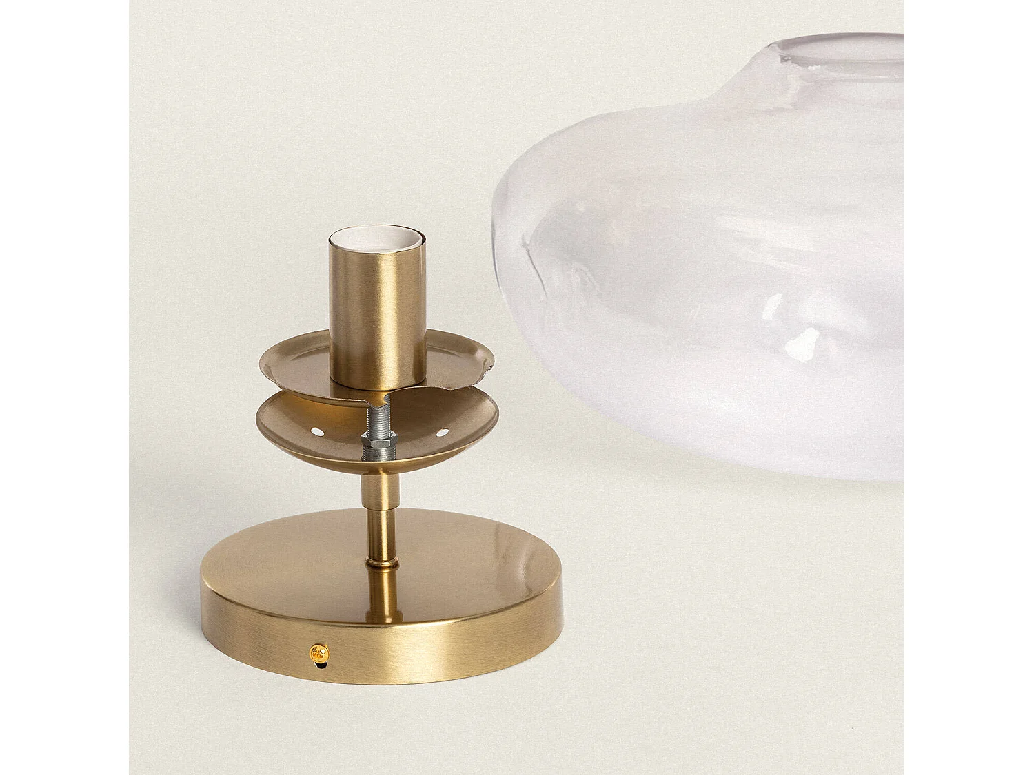 Lámpara de Techo Metal y Cristal Halych Transparente