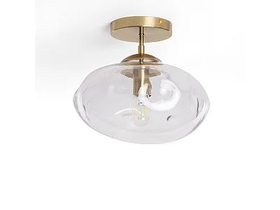 Lampada da Soffitto Metallo e Vetro Halych Trasparente