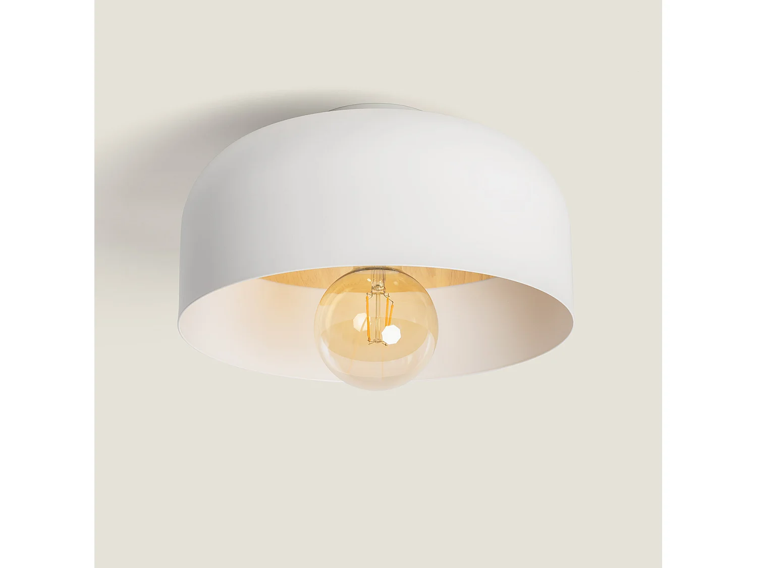 Plafonnier Circulaire Métal Ø300 Groa Blanc