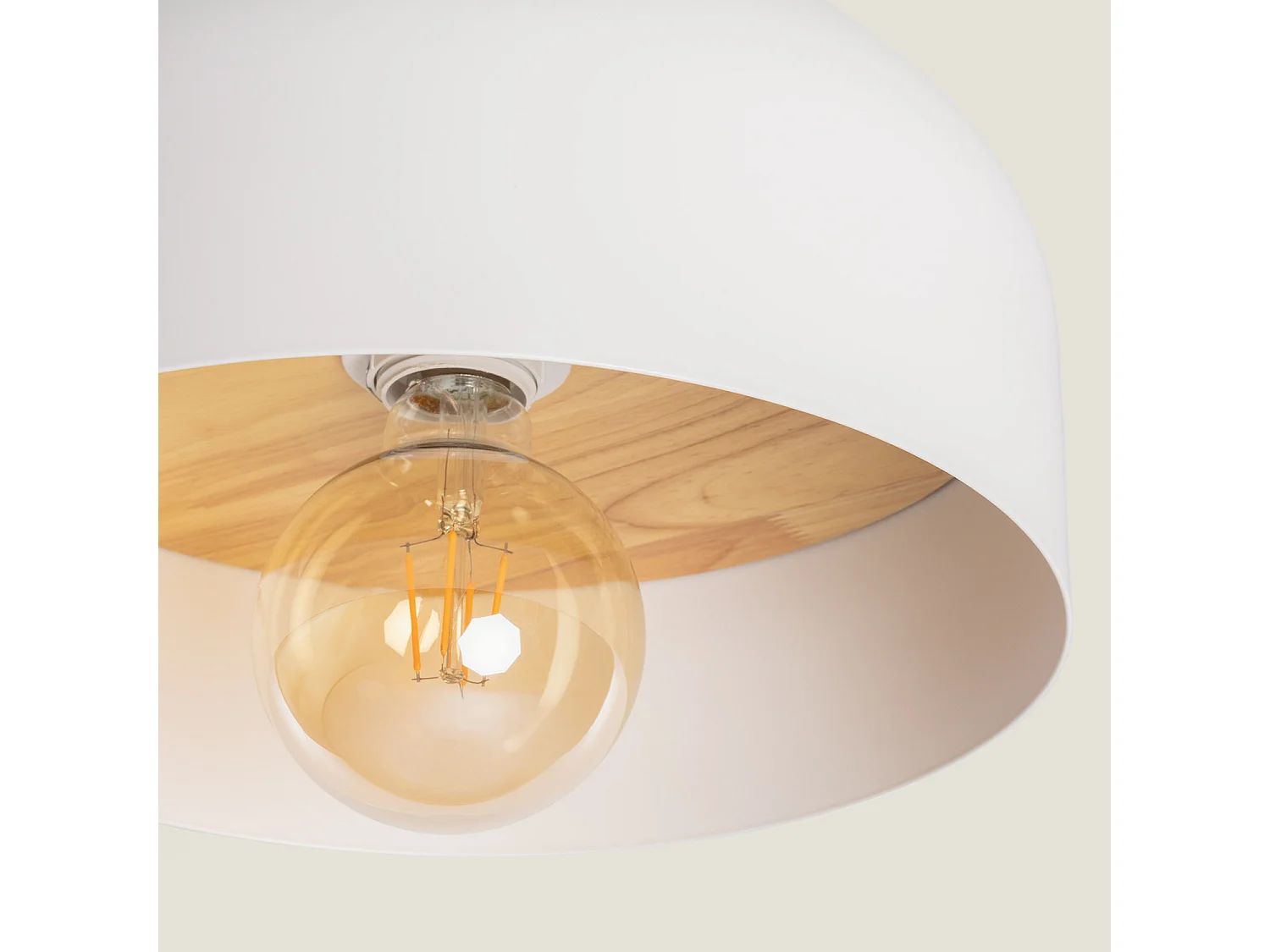 Plafonnier Circulaire Métal Ø300 Groa Blanc