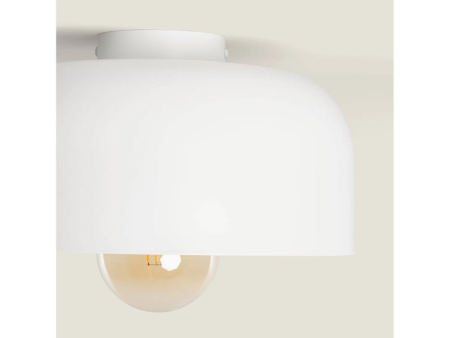 Plafonnier Circulaire Métal Ø300 Groa Blanc