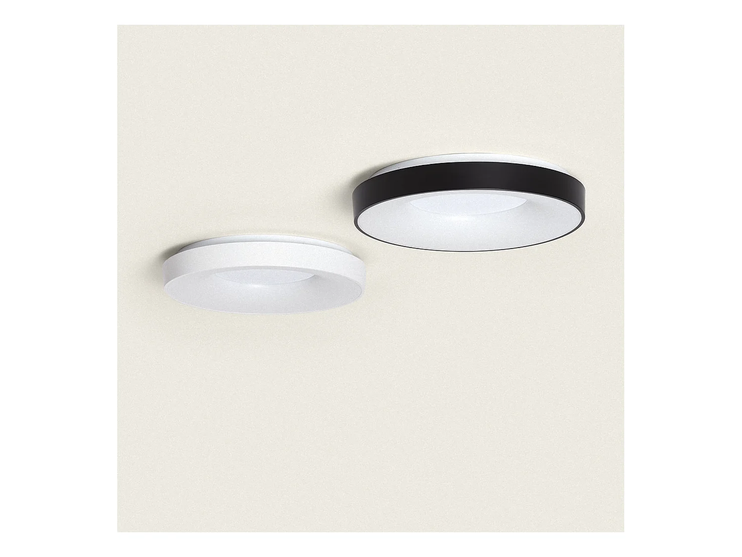 Plafonnier LED 24W Rond Métal CCT Sélectionnable Bill Noir