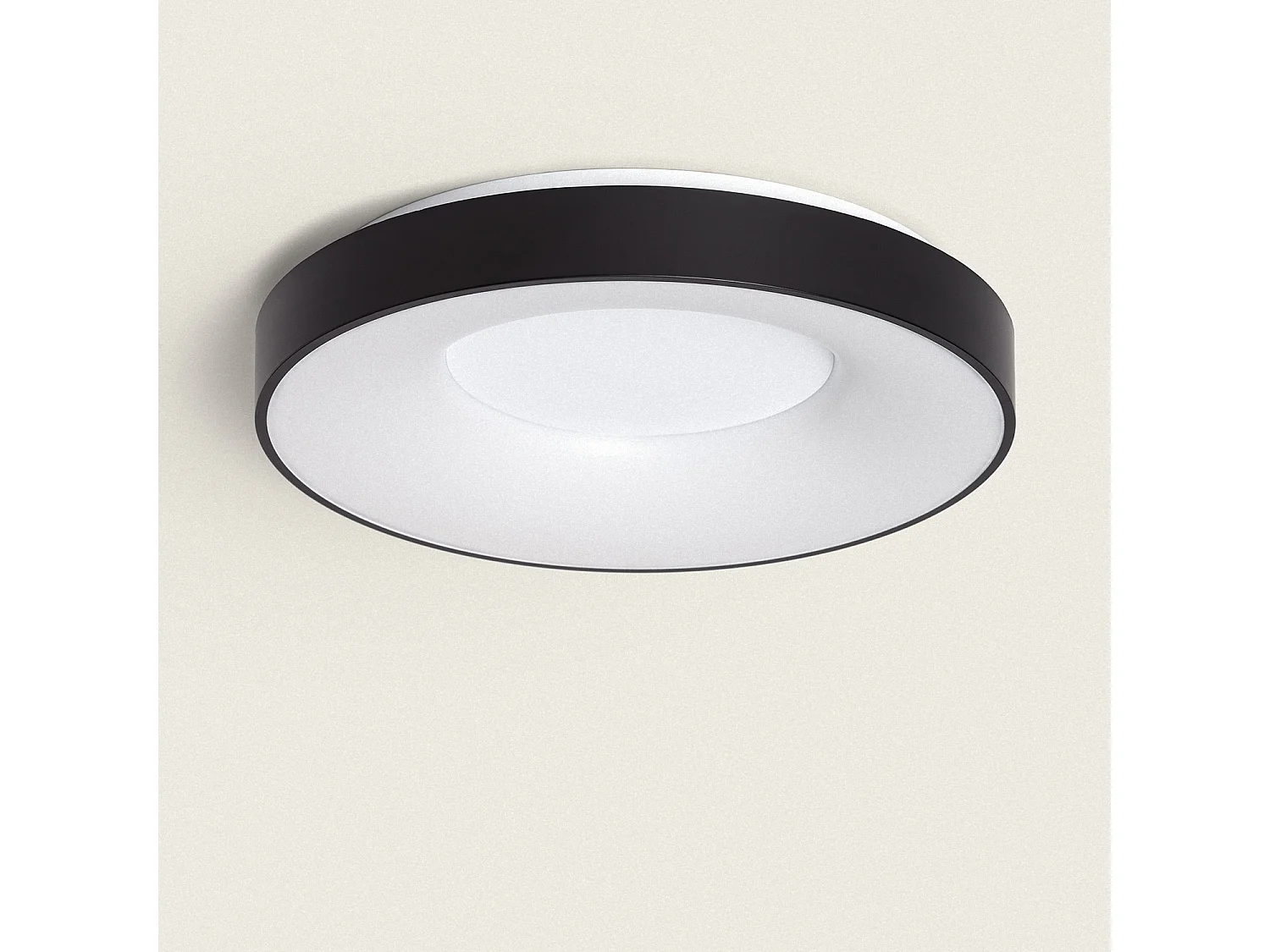 Plafonnier LED 24W Rond Métal CCT Sélectionnable Bill Noir