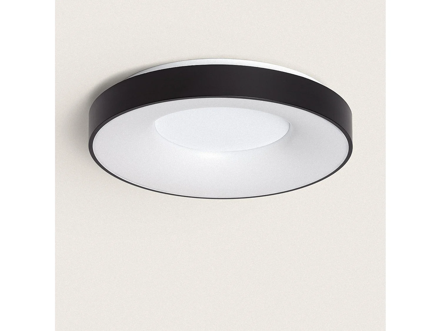 Plafonnier LED 24W Rond Métal CCT Sélectionnable Bill Noir