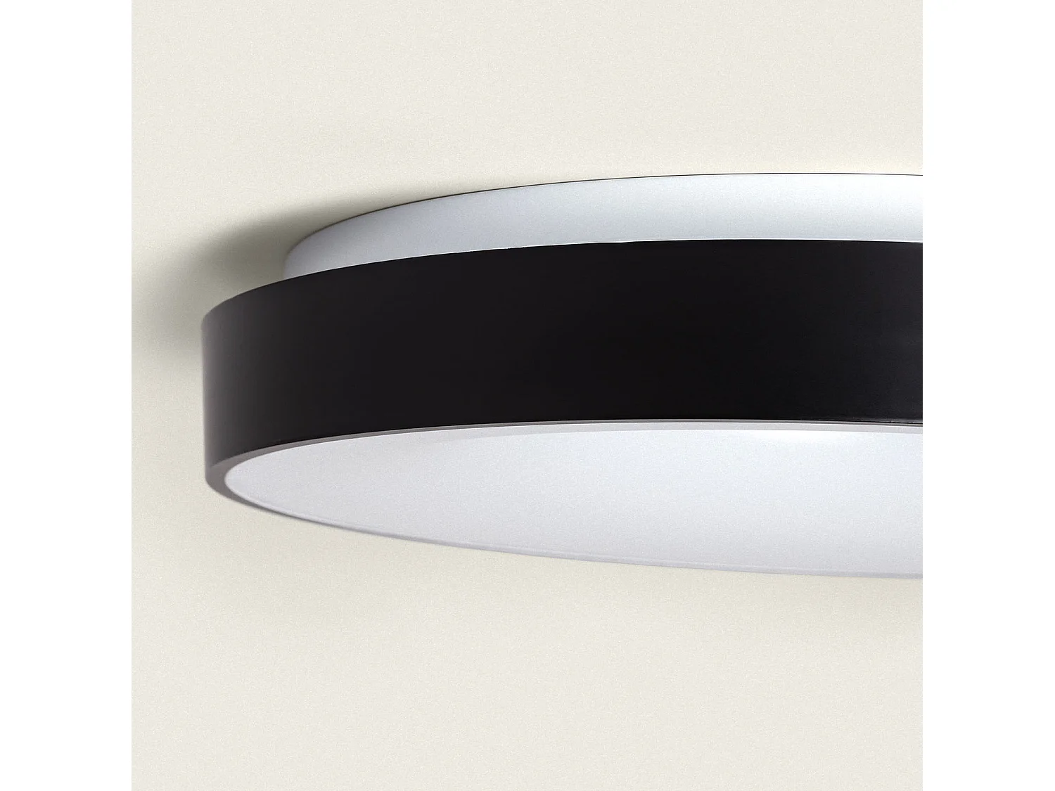 Plafonnier LED 24W Rond Métal CCT Sélectionnable Bill Noir