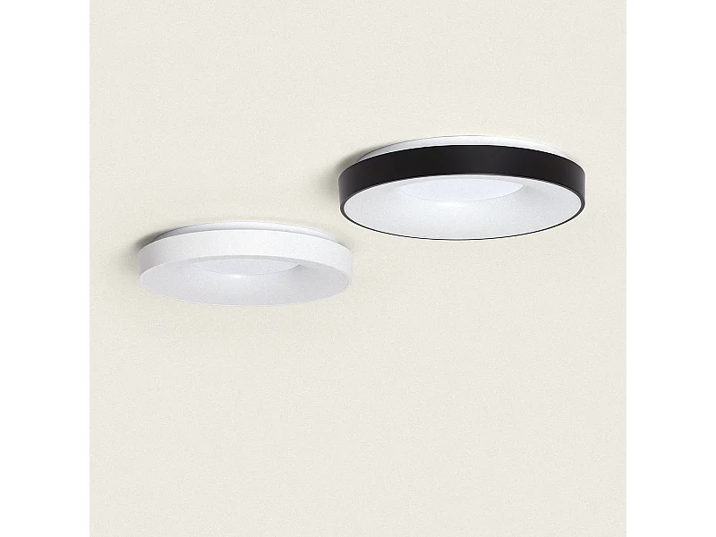 Plafonnier LED 24W Rond Métal CCT Sélectionnable Bill Noir