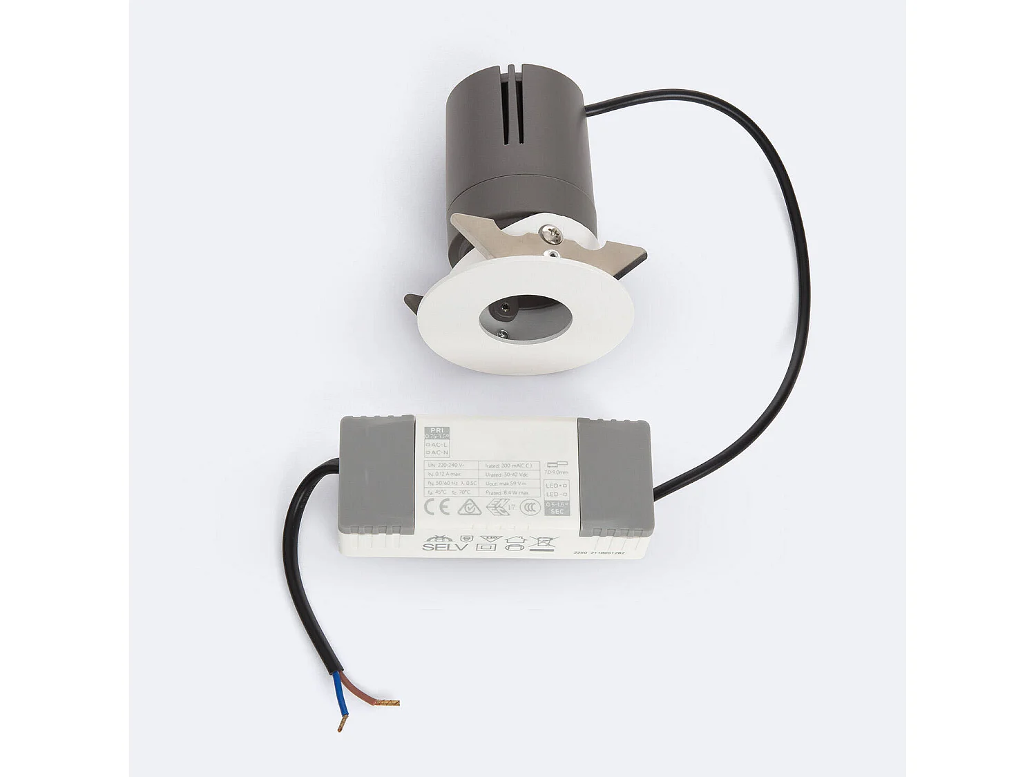 Spot Downlight LED 9W Conique Modulaire Store Coupe Ø 55 mm 4000K Blanc Blanc neutre