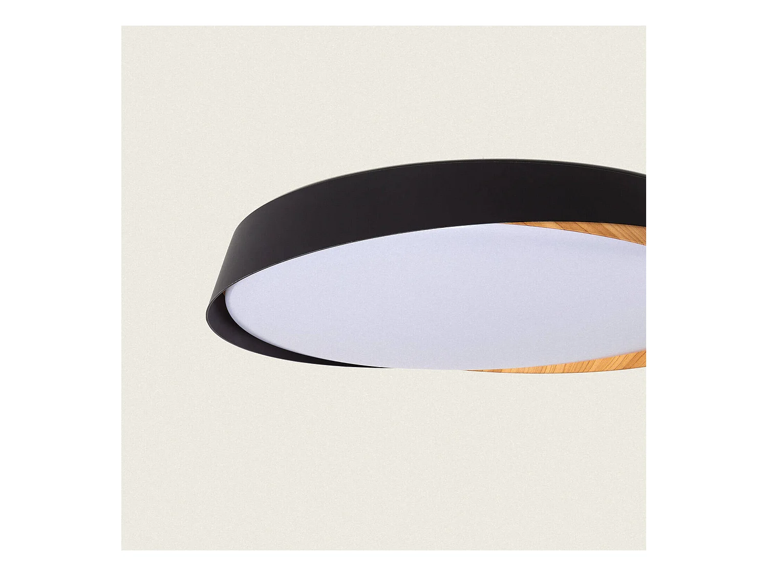 Plafoniera LED 36W Circolare Ø520 mm CCT Selezionabile Nil Nero