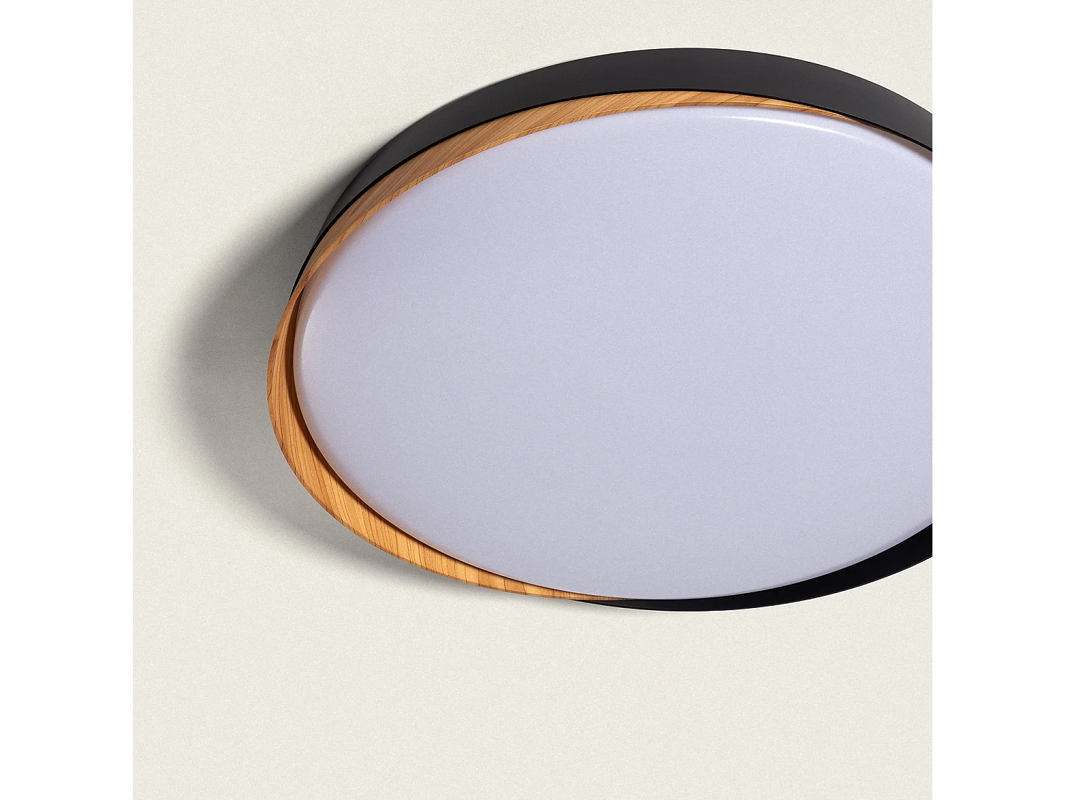 Plafoniera LED 36W Circolare Ø520 mm CCT Selezionabile Nil Nero