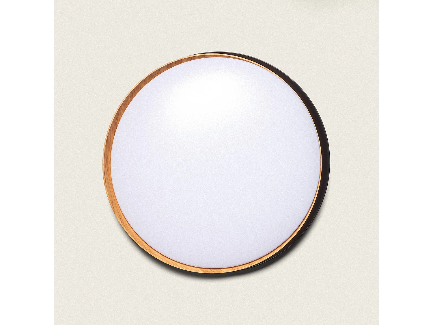 Plafoniera LED 36W Circolare Ø520 mm CCT Selezionabile Nil Nero