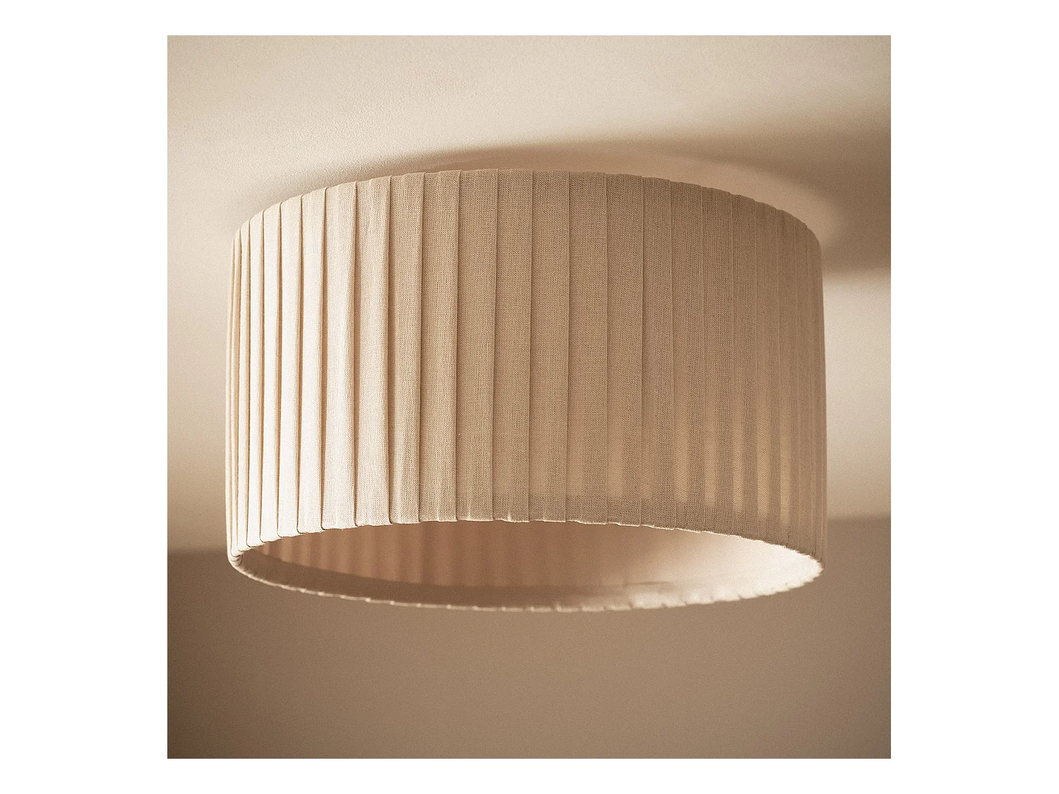 Lampada da Soffitto Tessuto Petrina Beige