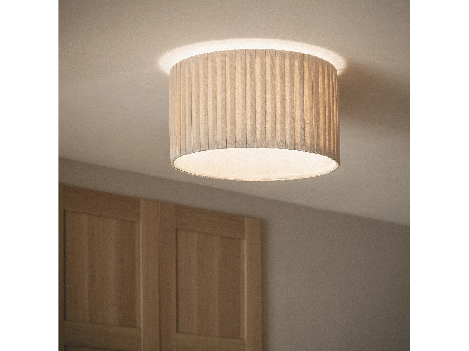 Plafonnier Tissu Petrina Beige