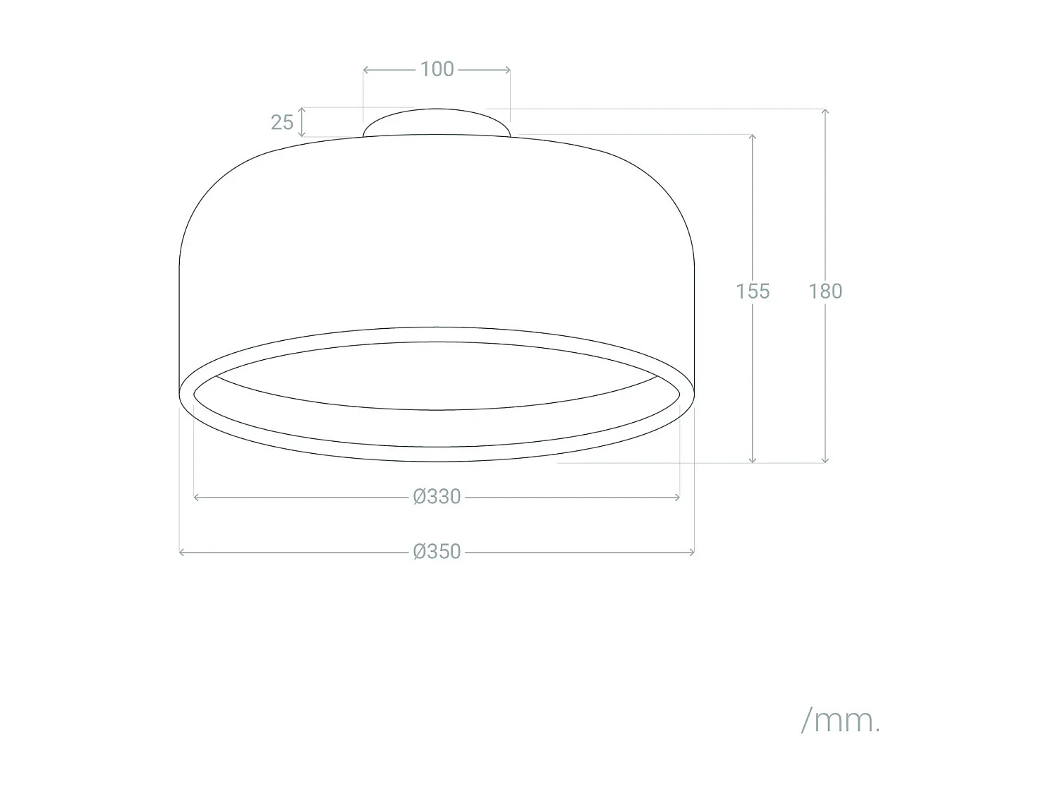 Plafón de Techo Metal Lumpur Negro