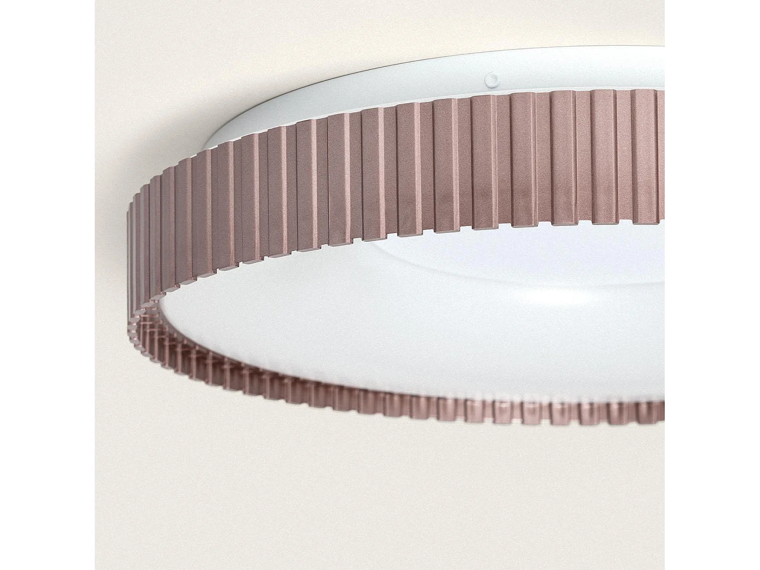 Plafoniera LED 24W Circolare Metallo CCT Selezionabile Guerin Rame