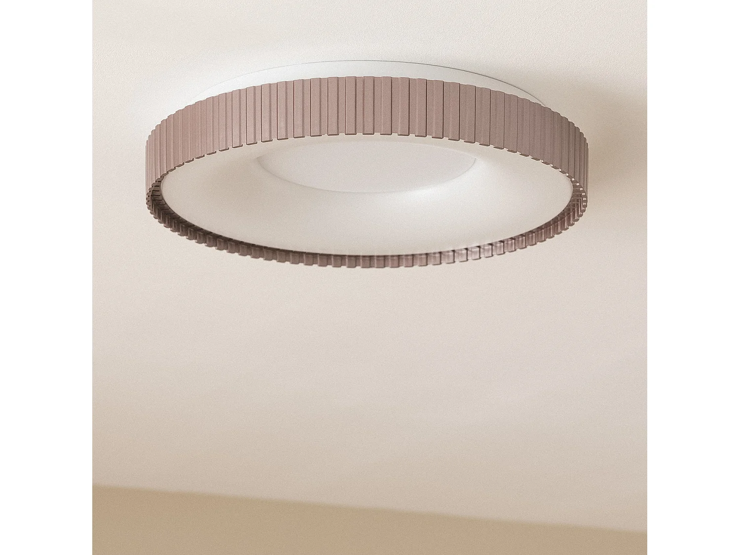Plafoniera LED 24W Circolare Metallo CCT Selezionabile Guerin Rame