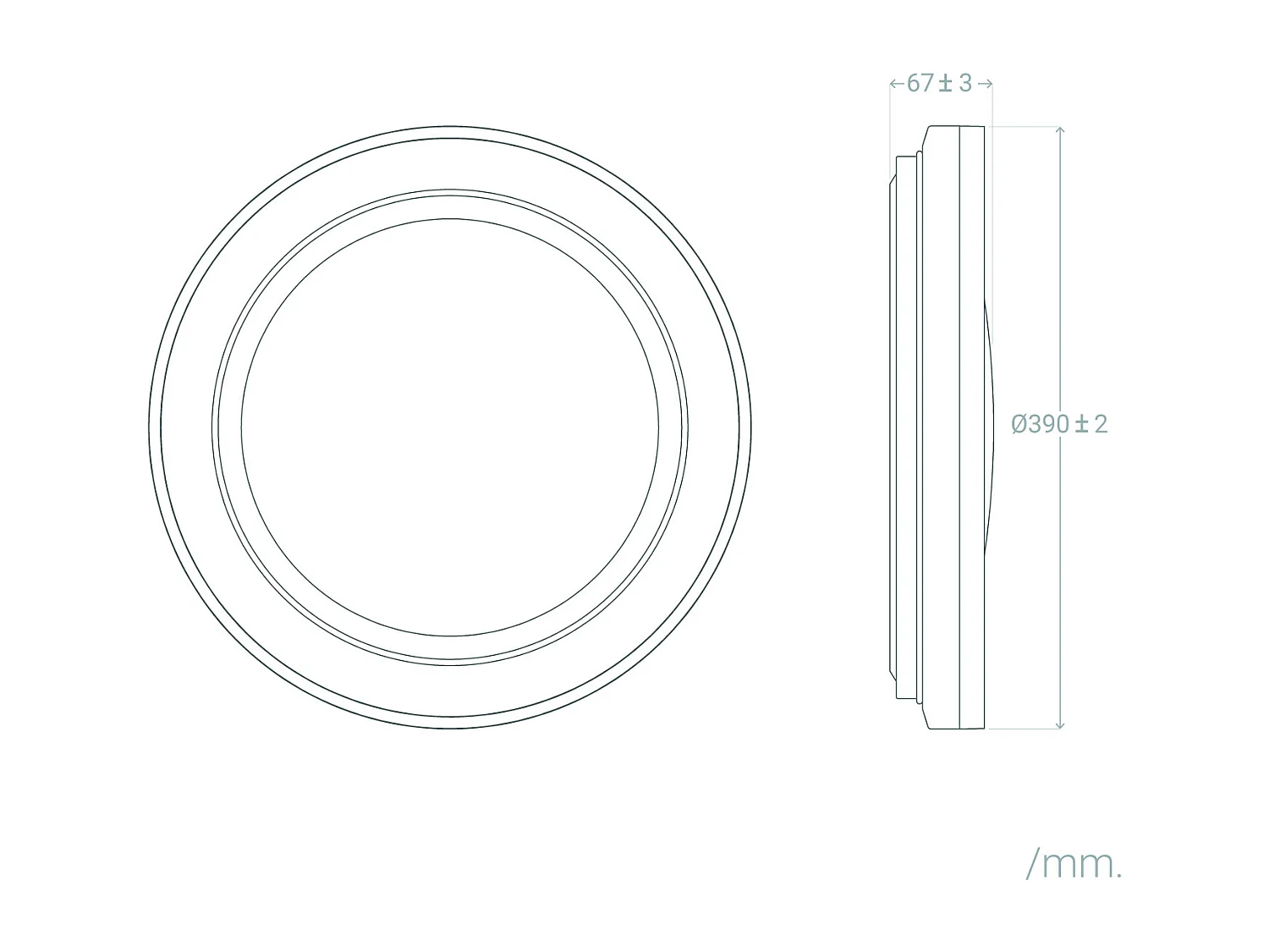 Plafón LED 24W Circular Metal Danne (2200K - 3000K - 4000K) CCT