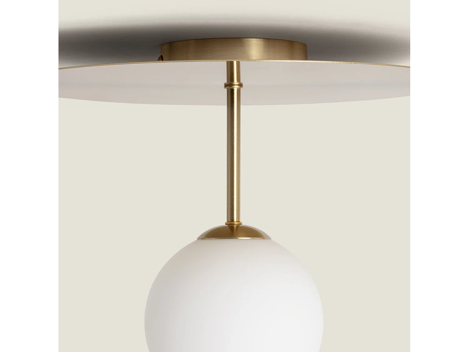 Lampada da Soffitto Metallo e Vetro Moonlight Brass Oro