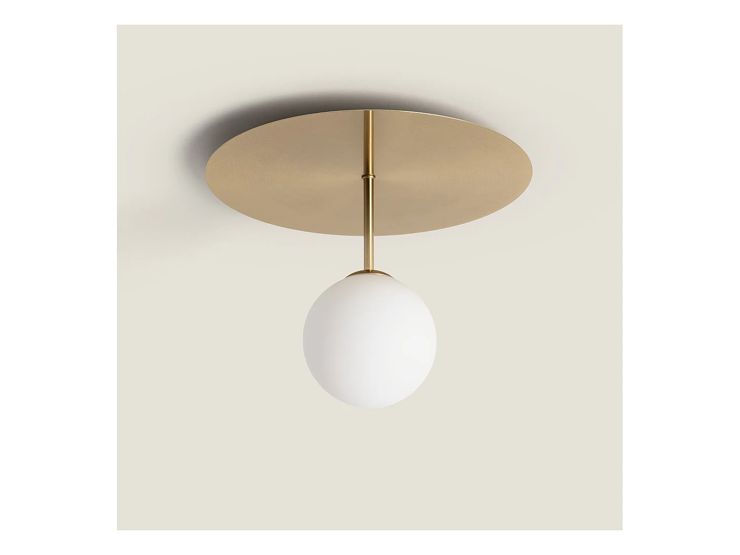 Plafonnier Métal et Verre Moonlight Brass Doré