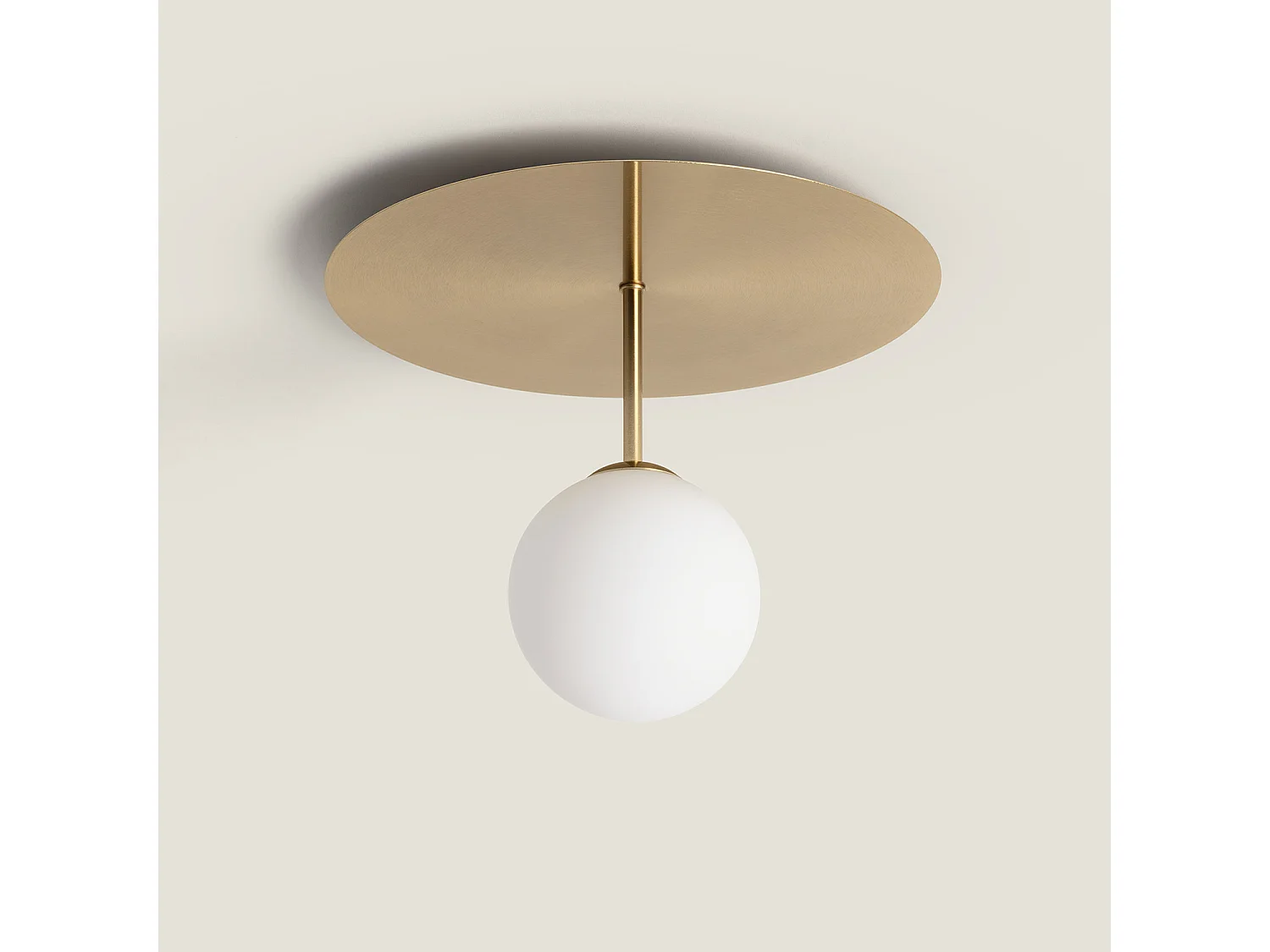 Plafonnier Métal et Verre Moonlight Brass Doré