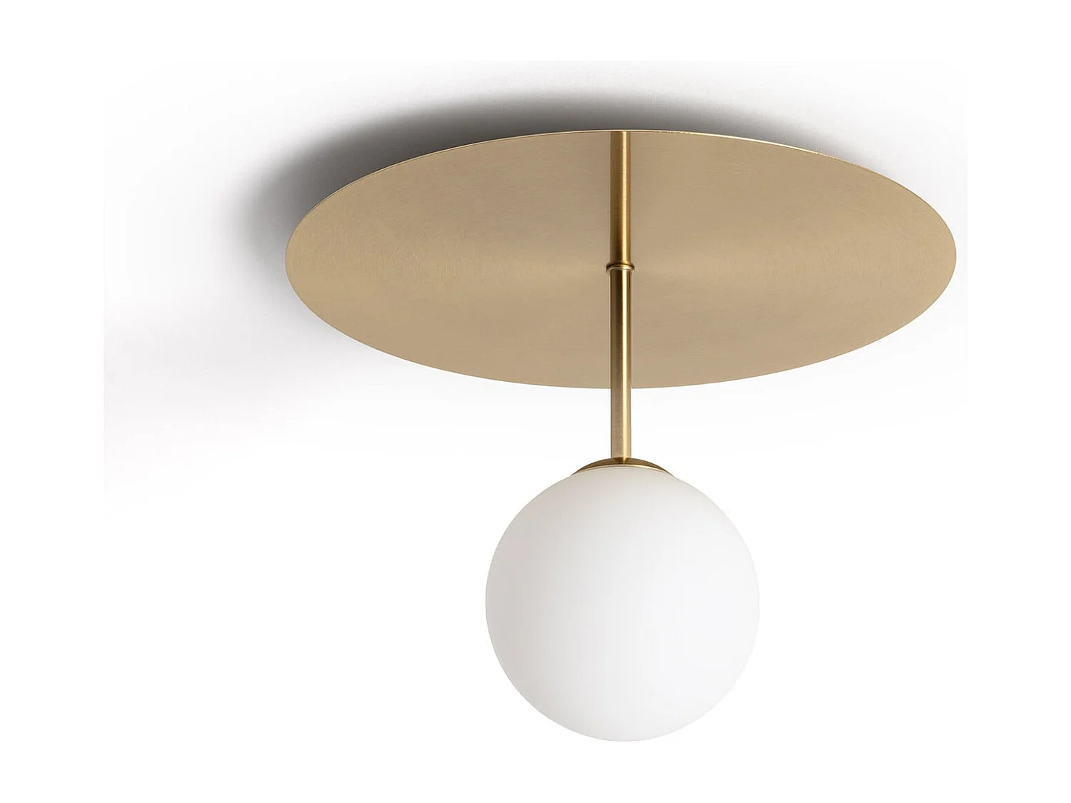 Plafonnier Métal et Verre Moonlight Brass Doré