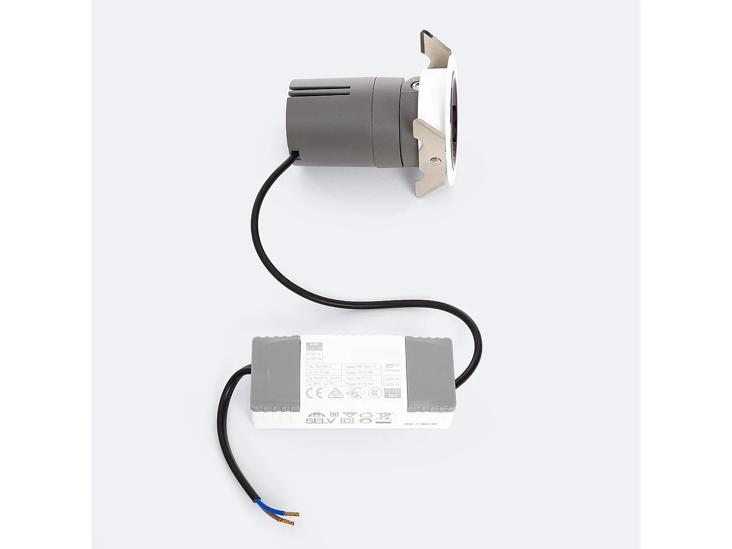 Spot Downlight LED 9W Conique Modulaire Lux Coupe Ø 55 mm 4000K Blanc / Noir Blanc neutre