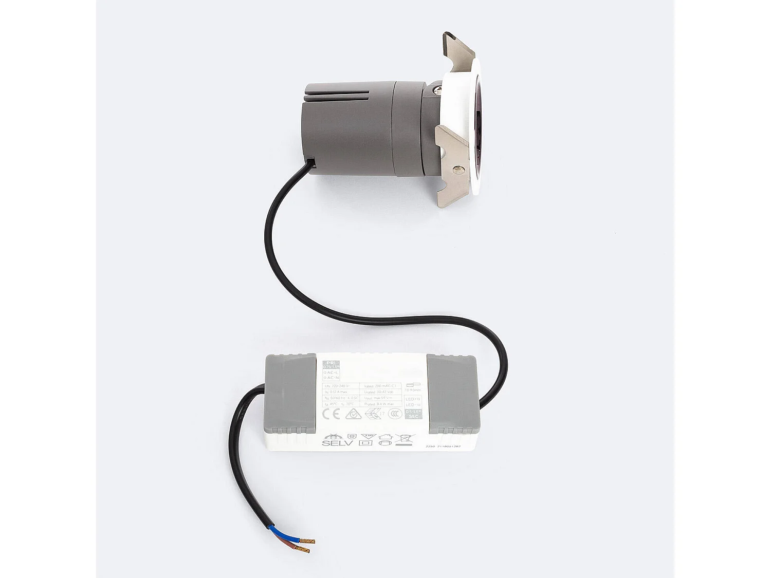 Spot Downlight LED 9W Conique Modulaire Lux Coupe Ø 55 mm 4000K Blanc / Noir Blanc neutre