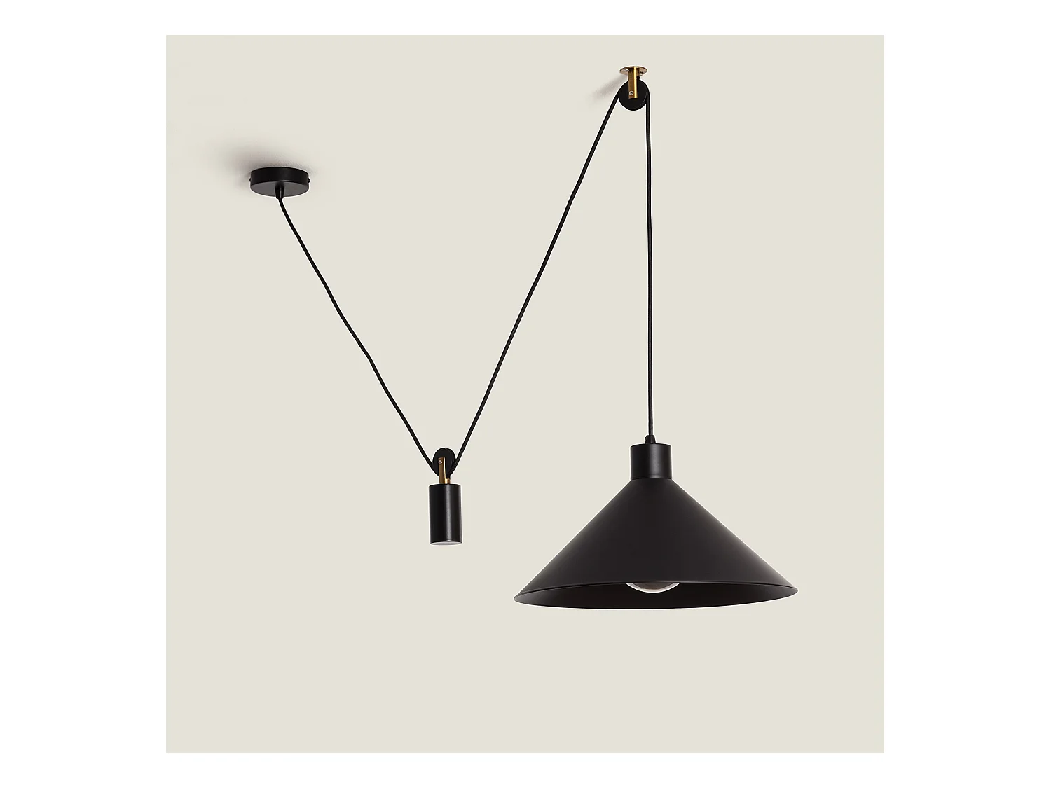 Lampada da Soffitto Metallo Aleya Nero